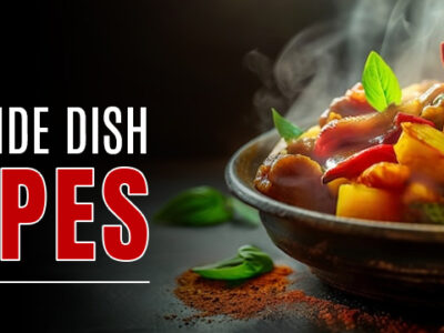 A steaming bowl of spiced vegetables garnished with fresh herbs, representing flavorful healthly Side Dish Recipes served by Q Pizza.