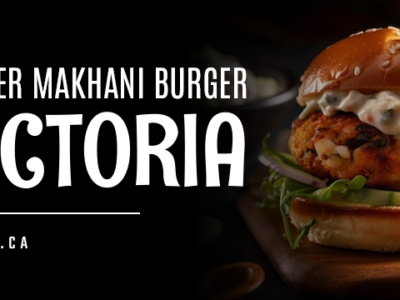 Paneer makhani burger Victoria with rich creamy sauce, soft bun, and fresh toppings